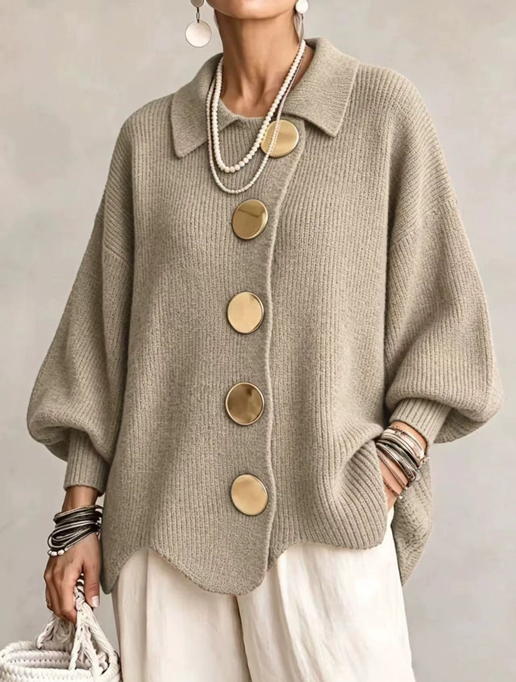 Adelaide | Oversized Collared Cardigan