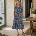 Pauline | Effortless Floral Midi Dress