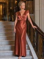 Brooke | Cap Sleeve Wrap Bodice Maxi Dress