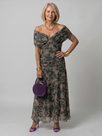 Caitlin | Off Shoulder Flow Midi Dress