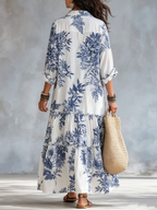 Natasha | Blue Floral Maxi Dress