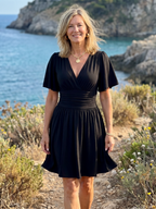 Mia | Flutter Sleeve V Neck Mini Dress