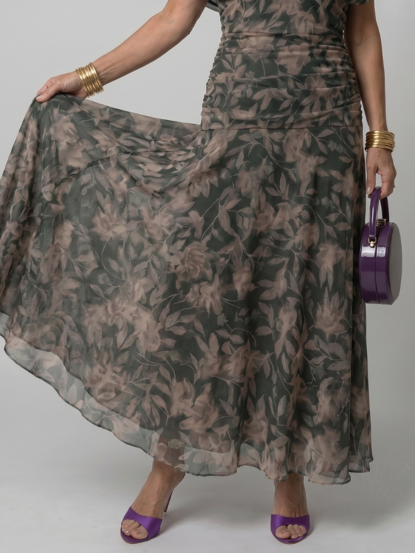 Caitlin | Off Shoulder Flow Midi Dress