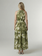 Hannah | Gathered Halter Midi Dress