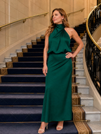 Tahlia | Sleeveless Draped Neck Midi Dress