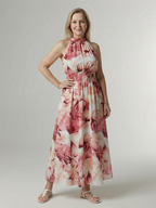 Hannah | Gathered Halter Midi Dress