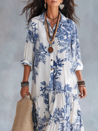 Natasha | Blue Floral Maxi Dress