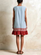 Hazel | Striped Ruffle Hem Dress