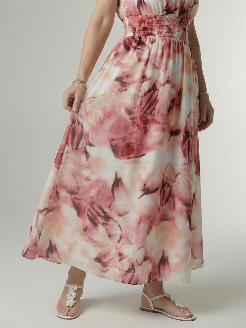 Hannah | Gathered Halter Midi Dress
