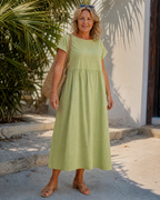 Liana | Minimal Short Sleeve Relaxed Midi Dress