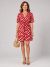 Olivia | Printed Button Front Mini Dress
