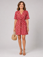 Olivia | Printed Button Front Mini Dress