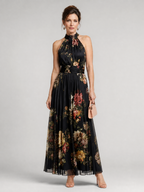 Bonnie | Floral Halter Neck Midi Dress