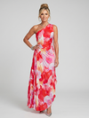 Willow | One Shoulder Pleated Bodice Midi Dress