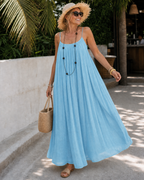 Yasmin | Flowing Sleeveless Strappy Relaxed Midi Dress
