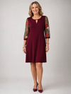 Grace | Embroidered Mesh Sleeve Mini Dress