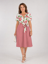 Chloe | Floral Tie Waist Midi Dress