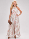Alice | Floral Print Flowing Skirt Midi Dress