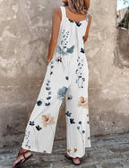Comfortable Printed Overalls