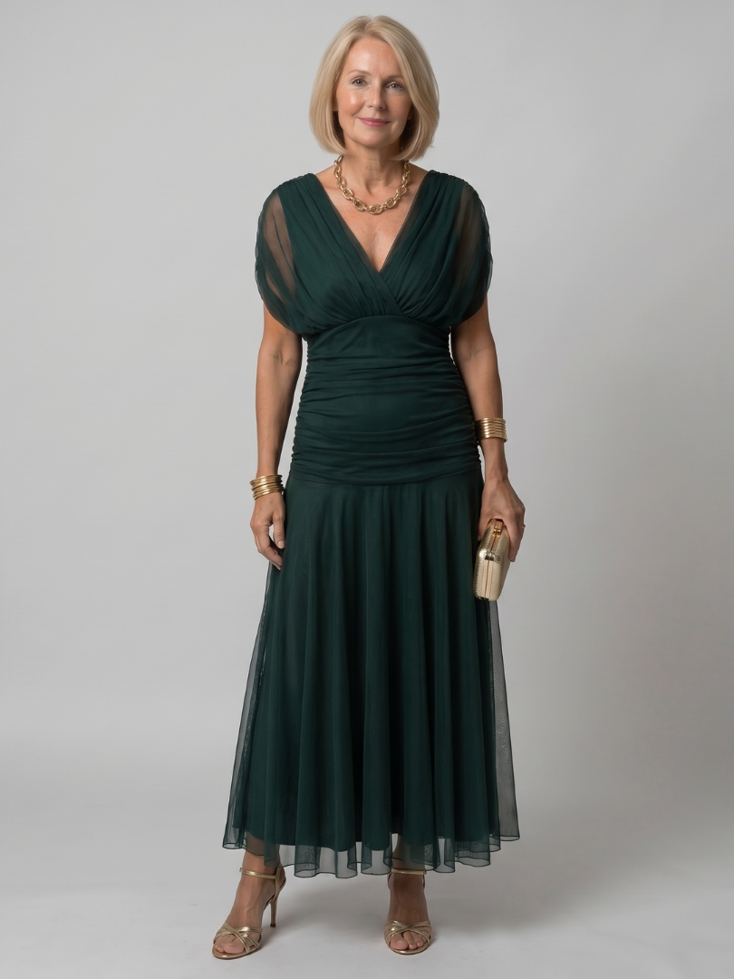 Caitlin | Off Shoulder Flow Midi Dress