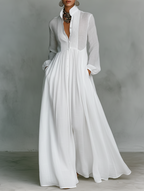 Valerie | Flowing Button-Front Maxi Dress