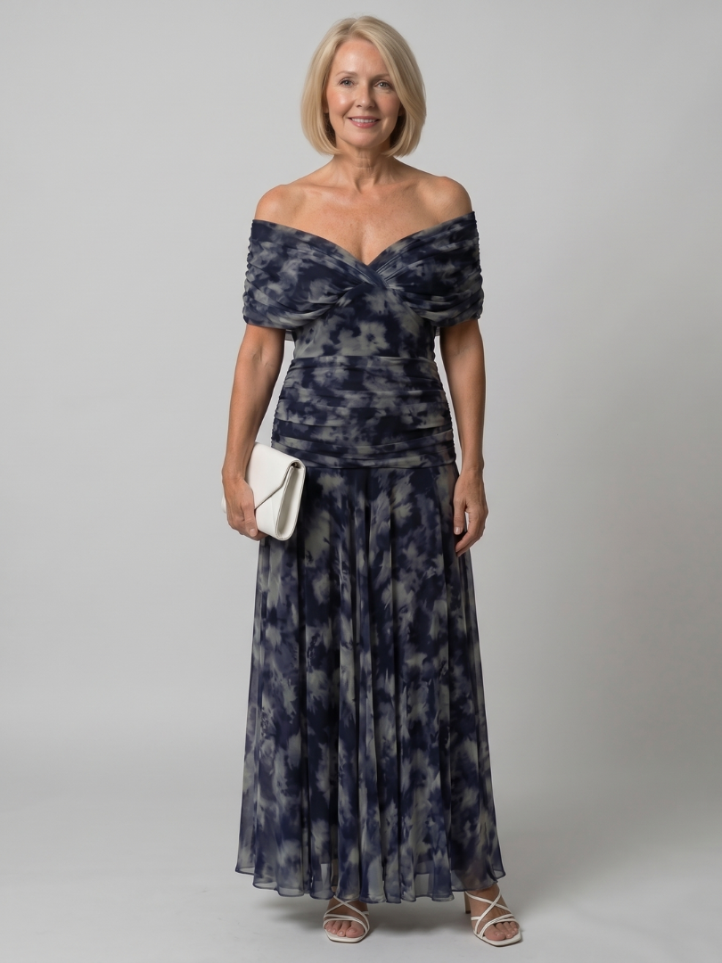 Caitlin | Off Shoulder Flow Midi Dress