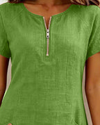 Abbey | Zipper Cotton Dress