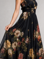 Bonnie | Floral Halter Neck Midi Dress
