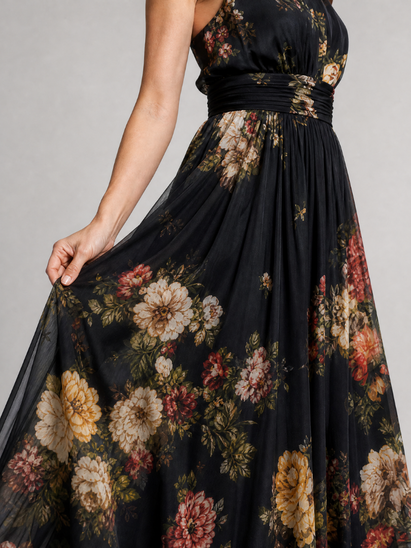 Bonnie | Floral Halter Neck Midi Dress