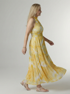 Hannah | Gathered Halter Midi Dress