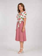 Chloe | Floral Tie Waist Midi Dress