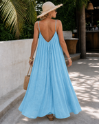 Yasmin | Flowing Sleeveless Strappy Relaxed Midi Dress