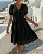 Bonnie | Lace Sleeve Midi Dress