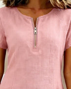 Abbey | Zipper Cotton Dress