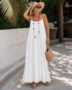 Yasmin | Flowing Sleeveless Strappy Relaxed Midi Dress
