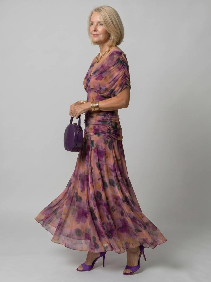Caitlin | Off Shoulder Flow Midi Dress