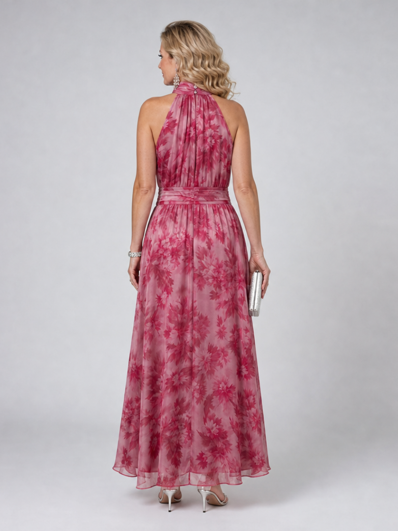 Eliza | Soft Halter Neck Midi Dress