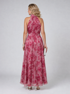 Eliza | Soft Halter Neck Midi Dress