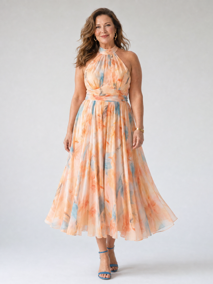 Scarlett | Soft Halter Midi Dress