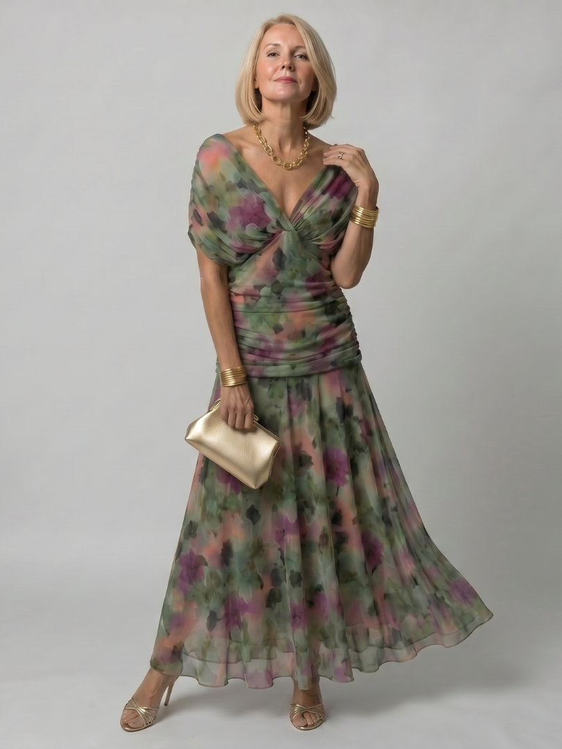 Caitlin | Off Shoulder Flow Midi Dress