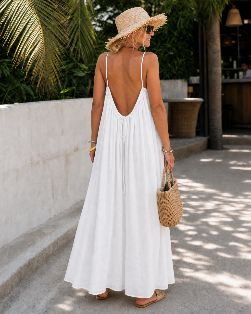 Yasmin | Flowing Sleeveless Strappy Relaxed Midi Dress