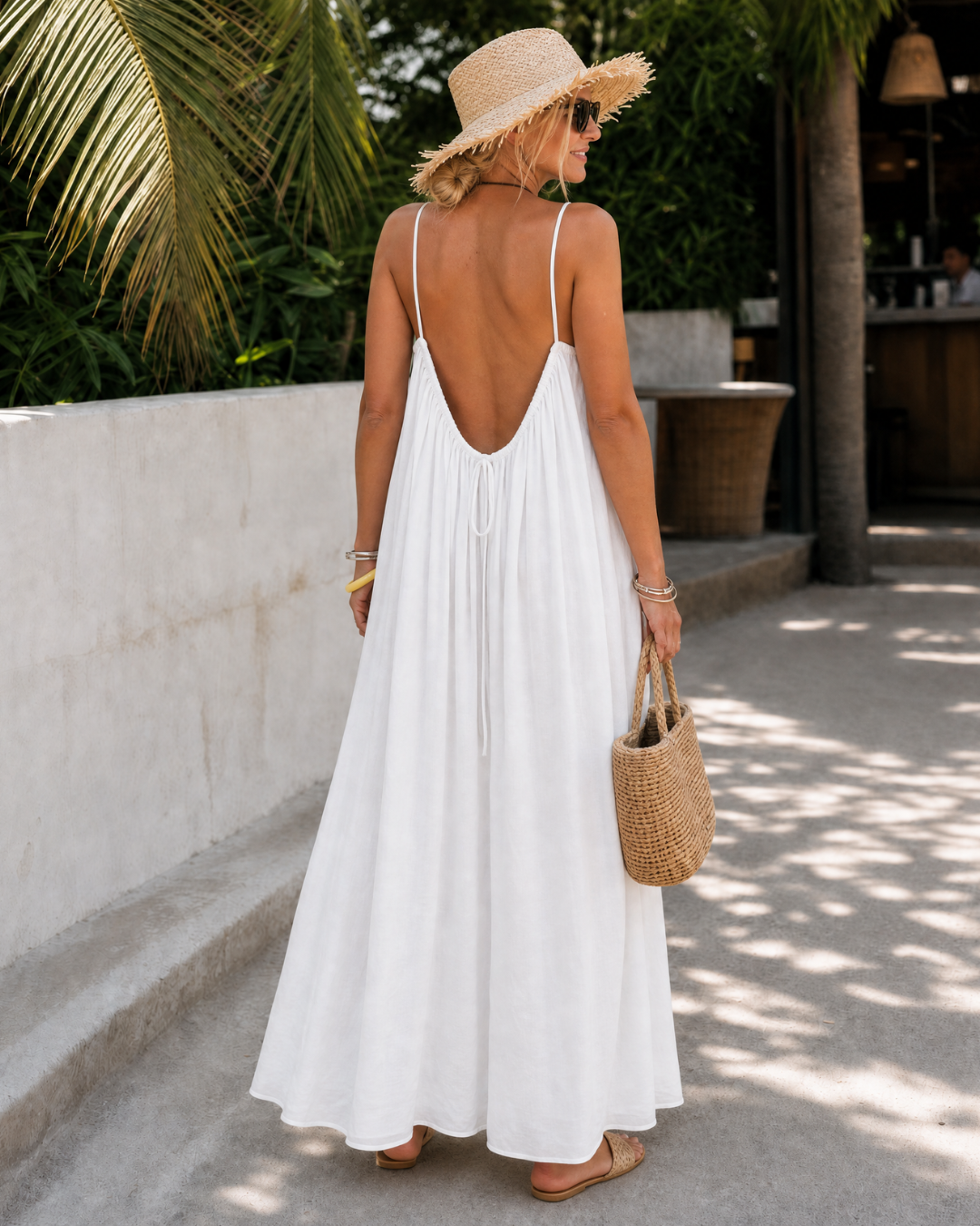 Yasmin | Flowing Sleeveless Strappy Relaxed Midi Dress