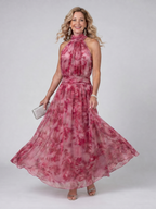 Eliza | Soft Halter Neck Midi Dress