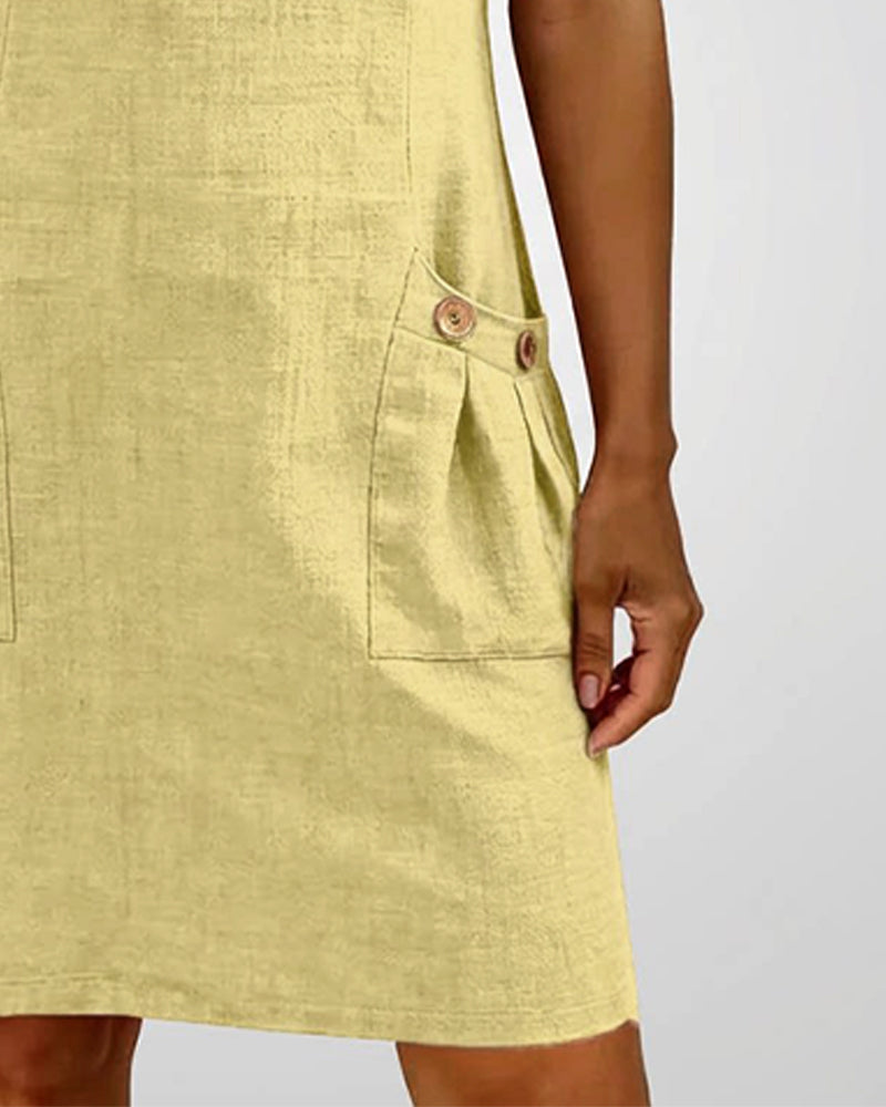 Abbey | Zipper Cotton Dress