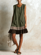 Hazel | Striped Ruffle Hem Dress