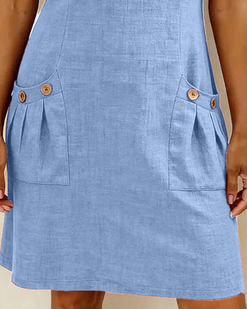 Abbey | Zipper Cotton Dress