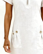 Abbey | Zipper Cotton Dress