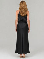 Tahlia | Sleeveless Draped Neck Midi Dress