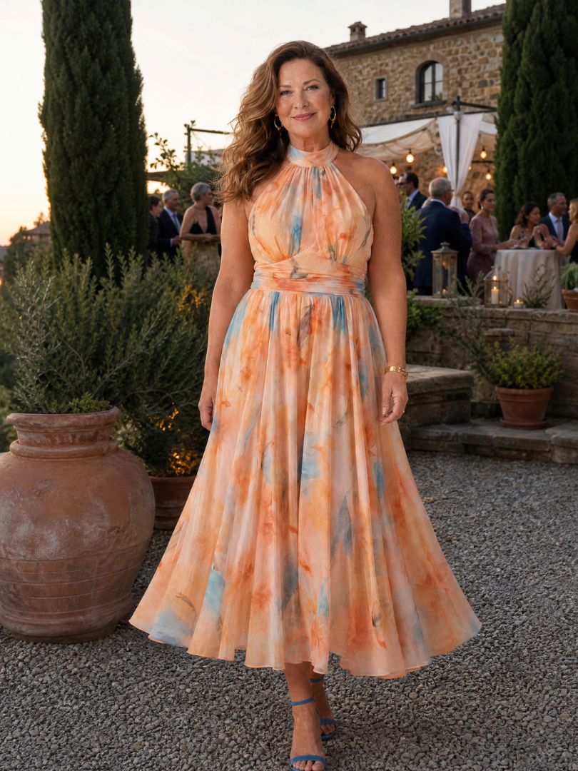 Scarlett | Soft Halter Midi Dress