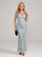 Summer | Sequin Sleeveless Sheer Panel Midi Dress